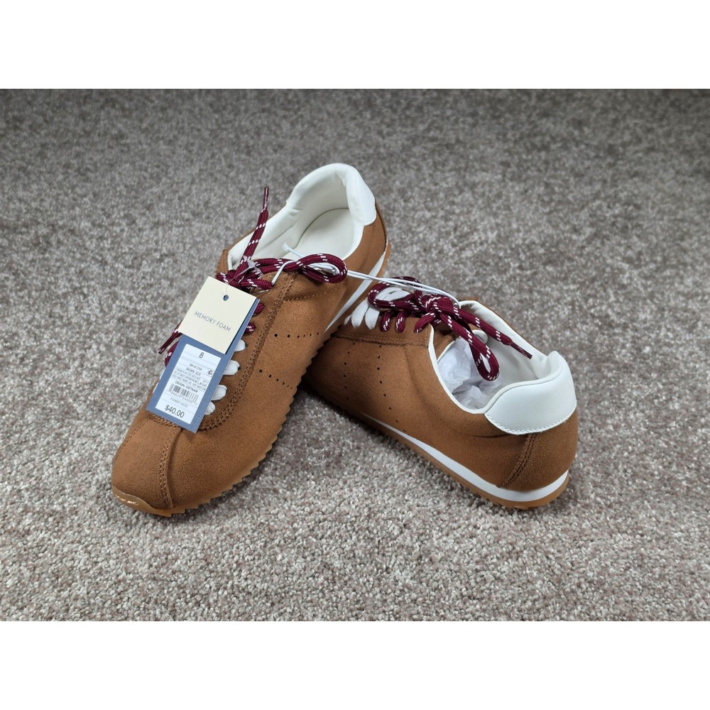 Universal Thread Jojo Brown Faux Suede Memory Foam Sneakers Womens 8 New - Picture 4 of 6